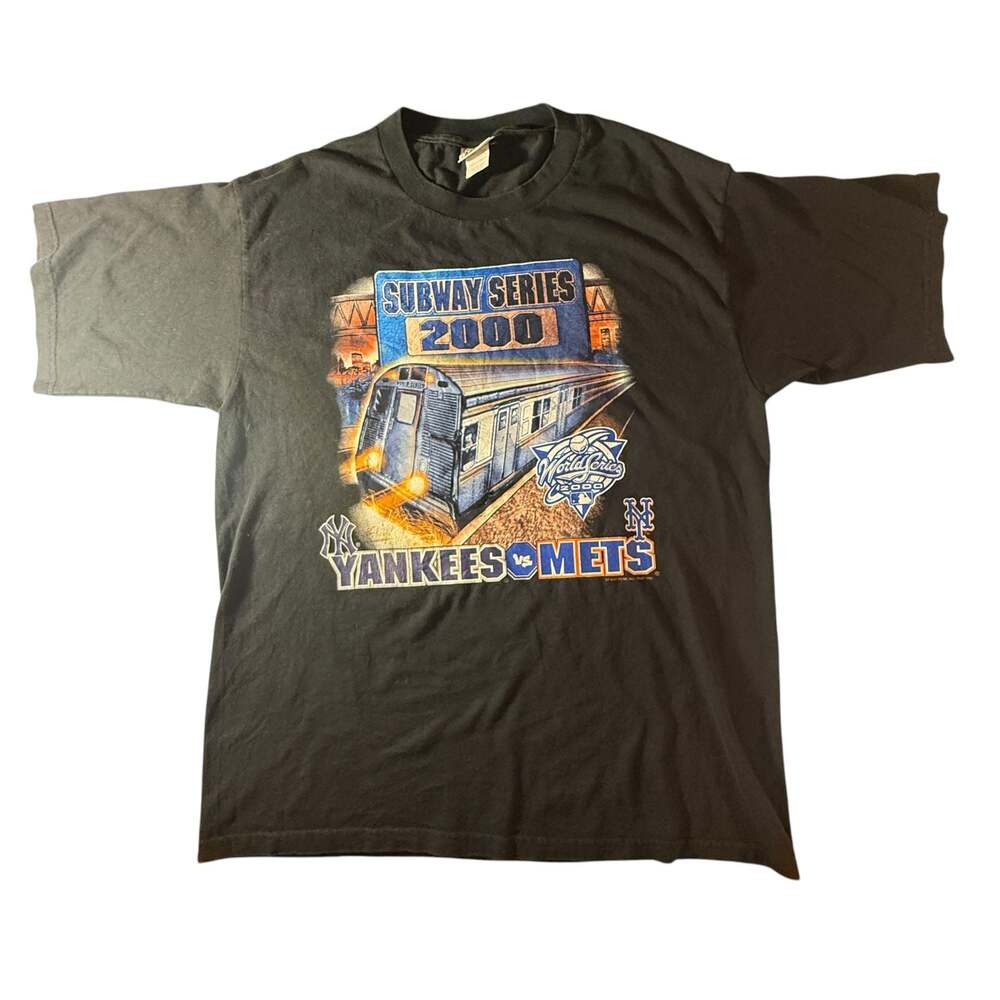Vintage Lee Sport 2000 Subway Series New York Yankees vs Mets T-Shirt Large